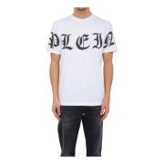 Philipp Plein Vit T-Shirt med Rund Hals White, Herr