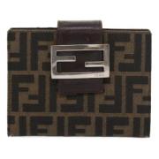 Fendi Vintage Pre-owned Canvas hem-och-kontorstillbehr Brown, Dam