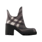 Burberry Svarta Läder Ankelboots - Övriga Black, Dam