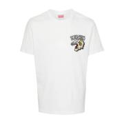 Kenzo Vita T-shirts och Polos med Varsity Jungle Brodyr White, Herr