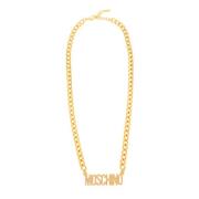 Moschino Halsband med logotyp Yellow, Dam