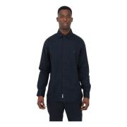 Tommy Hilfiger Herrskjorta i slim fit med broderad logotyp Blue, Herr