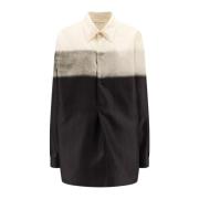 Maison Margiela Svart knapp-upp skjorta med långa ärmar Black, Dam