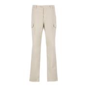 Brunello Cucinelli Beige Bomullsbyxor med Flera Fickor Beige, Herr