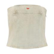 Diesel De-Ville Bustier Top Beige, Dam