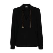 Elisabetta Franchi Stilfull Skjorta Black, Dam