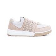 Givenchy Beige Mocka Perforerade Sneakers Beige, Herr