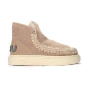 Mou Eskimo Sneaker Bold Kamelfärgad med Glitterlogo Beige, Dam