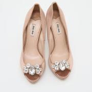 Miu Miu Pre-owned Pre-owned Satin klackskor Beige, Dam