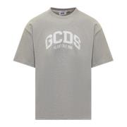 Gcds Logo Loose T-Shirt Gray, Herr