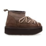 Inuikii Klassisk Shearling Platform Sneaker Brown, Dam