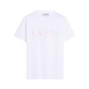 Lanvin Broderad T-shirt White, Dam