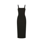 Dolce & Gabbana Svart Midi Klänning Black, Dam