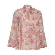 Zimmermann Matchmaker Blus - Billow Pink, Dam