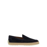 Tod's Svarta Slip-on Loafers med Rafia-detalj Black, Dam