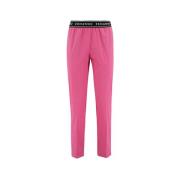 Ermanno Scervino Slim-Fit Tailored Cotton Trousers Pink, Dam