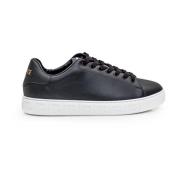 Versace Svarta Lädersneakers Black, Herr