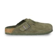 Birkenstock Shearling Sandaler Green, Herr