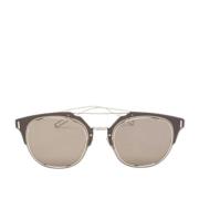 Dior Vintage Pre-owned Metall solglasgon Gray, Dam