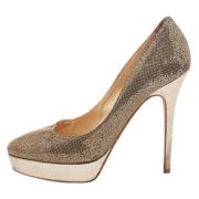 Jimmy Choo Pre-owned Pre-owned Tyg klackskor Gray, Dam