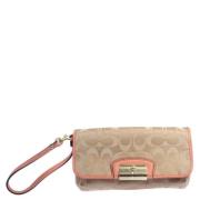 Coach Pre-owned Pre-owned Canvas kuvertvskor Beige, Dam