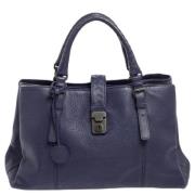 Bottega Veneta Vintage Pre-owned Laeder totevskor Blue, Dam