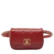 Chanel Vintage Pre-owned Laeder chanel-vskor Red, Dam