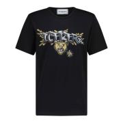 Iceberg Tryckt bomull T-shirt Black, Herr