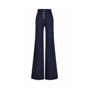 Etro Wide Trousers Blue, Dam