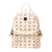 MCM Pre-owned Pre-owned Canvas ryggsckar Beige, Dam