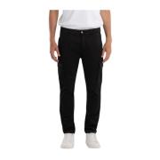 Replay Slim Fit Cargo Jeans med vanlig midja Black, Herr