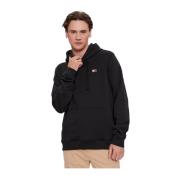 Tommy Jeans Ikonisk Hoodie - Svart Black, Herr