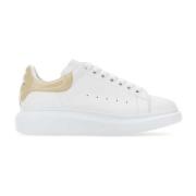 Alexander McQueen Vita lädersneakers med grå häl White, Herr