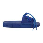Dolce & Gabbana Blå Logo Slides Sandaler Blue, Herr