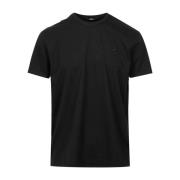 Hogan Svart bomull T-shirt med rund hals Black, Herr