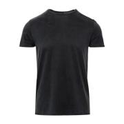 RRD Svart Bomull T-shirt med Crew Neck Black, Herr