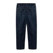 Dsquared2 Marinblå Eros Wide Leg Jeans Blue, Herr