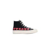 Comme des Garçons Play Svarta höga sneakers med hjärttryck Black, Dam