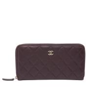 Chanel Vintage Pre-owned Laeder plnbcker Purple, Dam