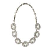 Alessandra Rich Smyckad metallhalsband Gray, Dam