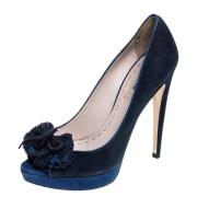 Miu Miu Pre-owned Pre-owned Mocka klackskor Blue, Dam