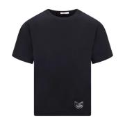 Valentino Svart bomull T-shirt med logodetalj Black, Herr