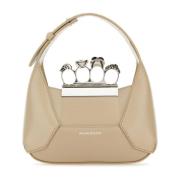 Alexander McQueen Smyckad Hobo Handväska Beige, Dam