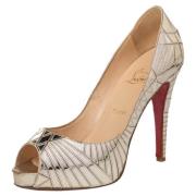 Christian Louboutin Pre-owned Pre-owned Laeder klackskor Gray, Dam