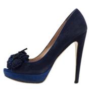 Miu Miu Pre-owned Pre-owned Mocka klackskor Blue, Dam