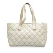 Chanel Vintage Pre-owned Laeder totevskor White, Dam