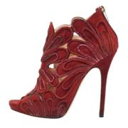 Jimmy Choo Pre-owned Pre-owned Mocka stvlar Red, Dam