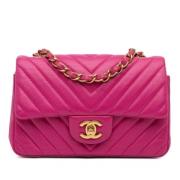 Chanel Vintage Pre-owned Laeder axelremsvskor Pink, Dam