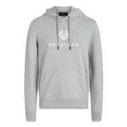 Belstaff Färgblock Sweatshirt Hoodie - Old Silver Gray, Herr