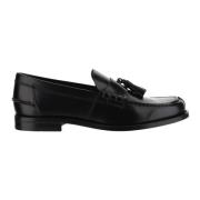 Tod's Svarta Läderloafers med Tassel Detalj Black, Herr